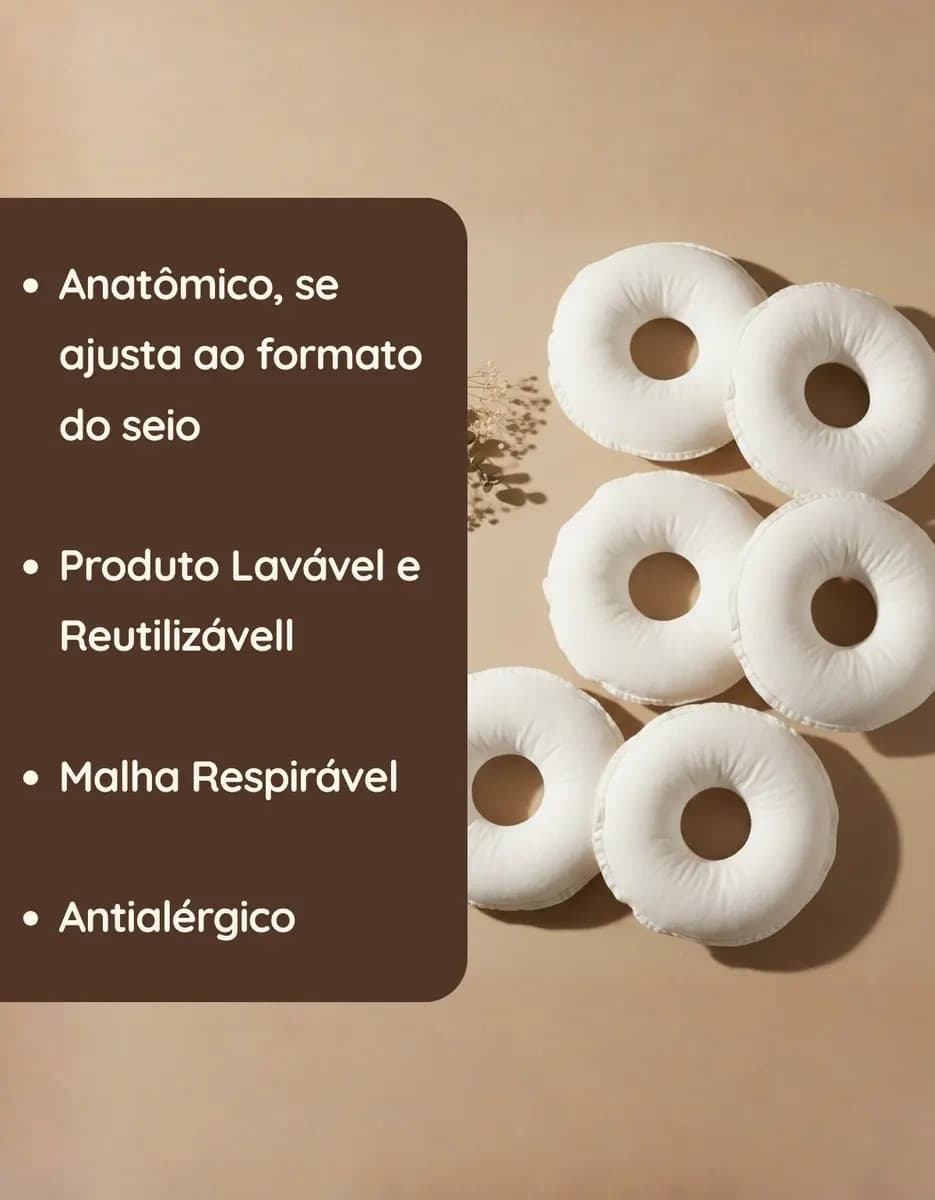 Absorvente de Seios Rosquinha Amamentação Off White — imagem 4