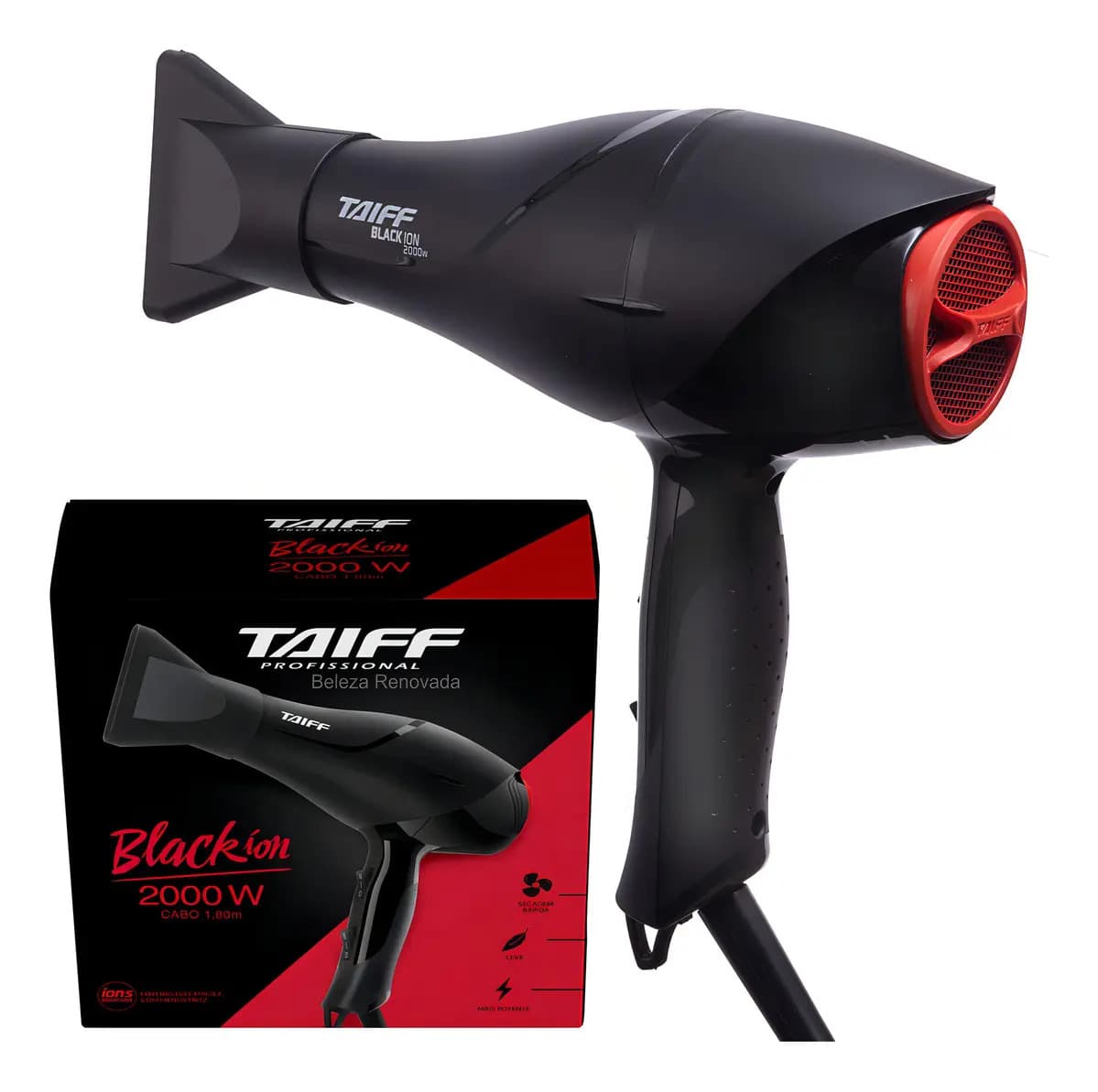 Taiff Black Ion Secador De Cabelo Profissional 2000w Cor Preto — imagem 5