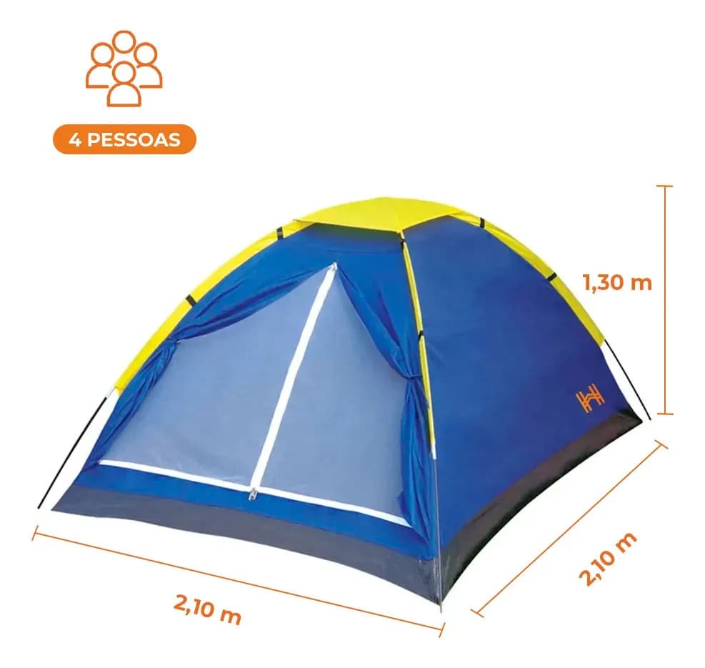 Barraca De Camping Para 4 Até Pessoas Acampamento Homefy — imagem 2