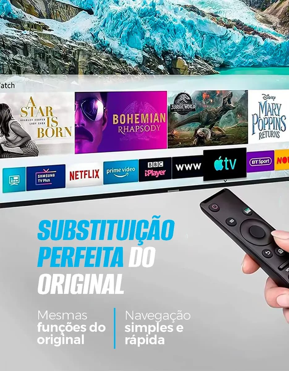 Controle Remoto Casenn para Smart TV Samsung 4K com Netflix, Prime Video e Google Play — imagem 2
