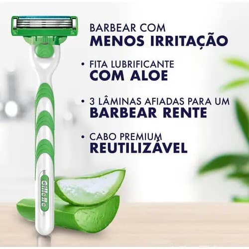 Gillette Mach3 Sensitive Carga para Aparelho de Barbear com Aloe 8 Unidades — imagem 2