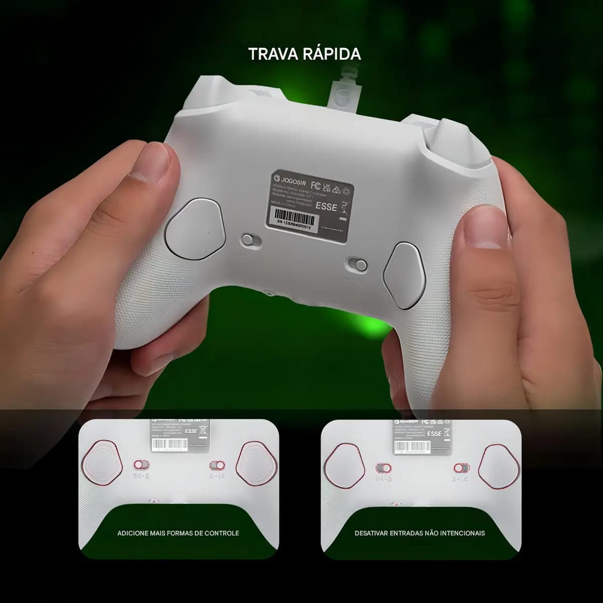Controle GameSir G7 SE com Fio para Xbox One Series S X PC Hall Effect Botões Mecânicos Cor Branco — imagem 6