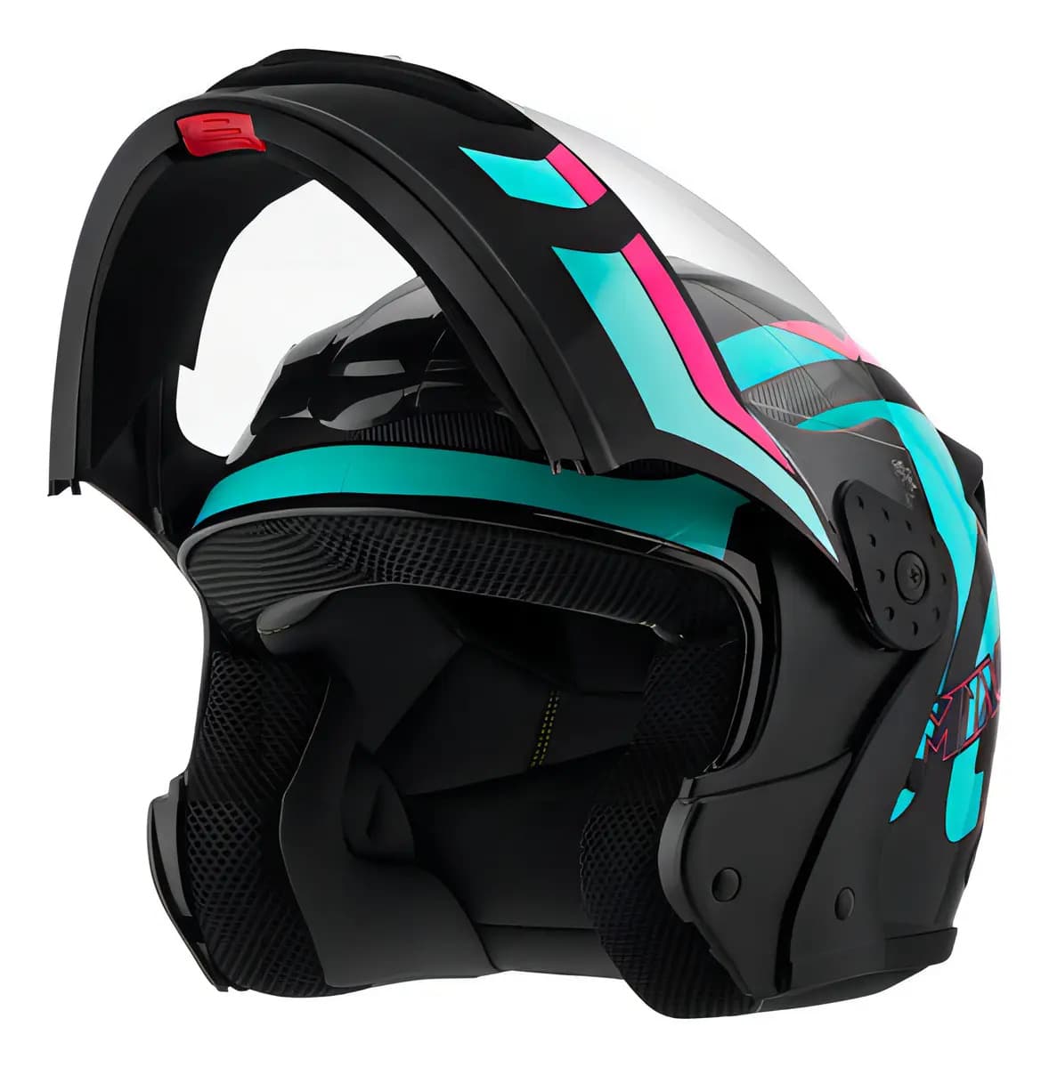 Capacete Robocop Escamoteável Fechado Mixs Gladiator Delta S Cor Azul Rosa Brilhante Tamanho do capacete 60 — imagem 6