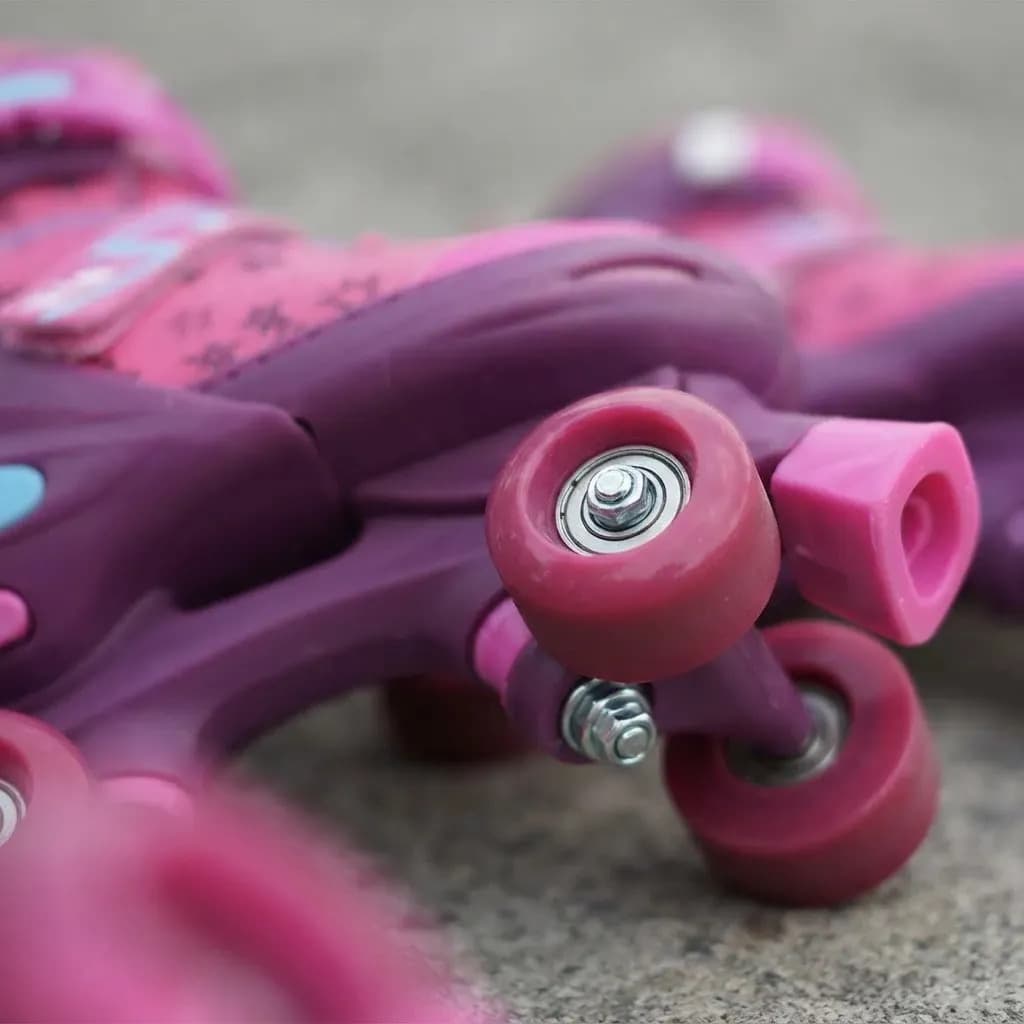 Patins 4 Rodas Ajustável Rosa DM Toys com Proteção Infantil 30-33 — imagem 3