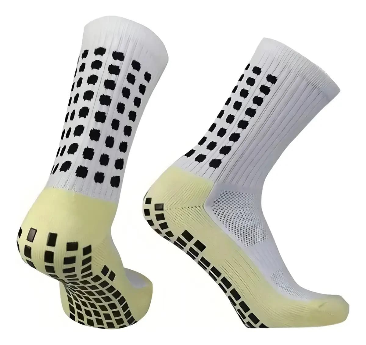 Kit 2 Pares Meias Antiderrapantes Futebol Esportivas Azul e Branco — imagem 3