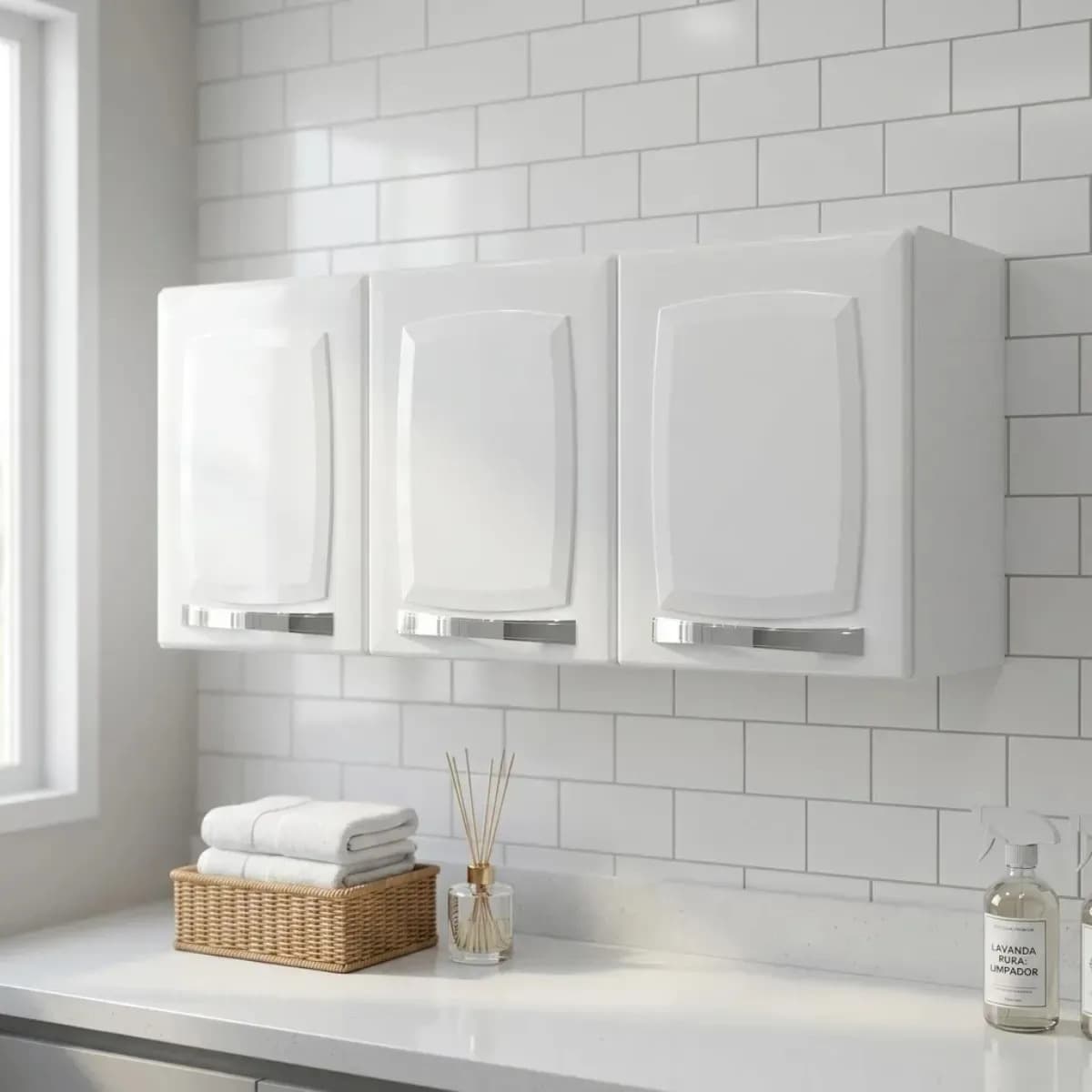 Armário Aéreo de Cozinha Branco Itatiaia 3 Portas Rose — imagem 2