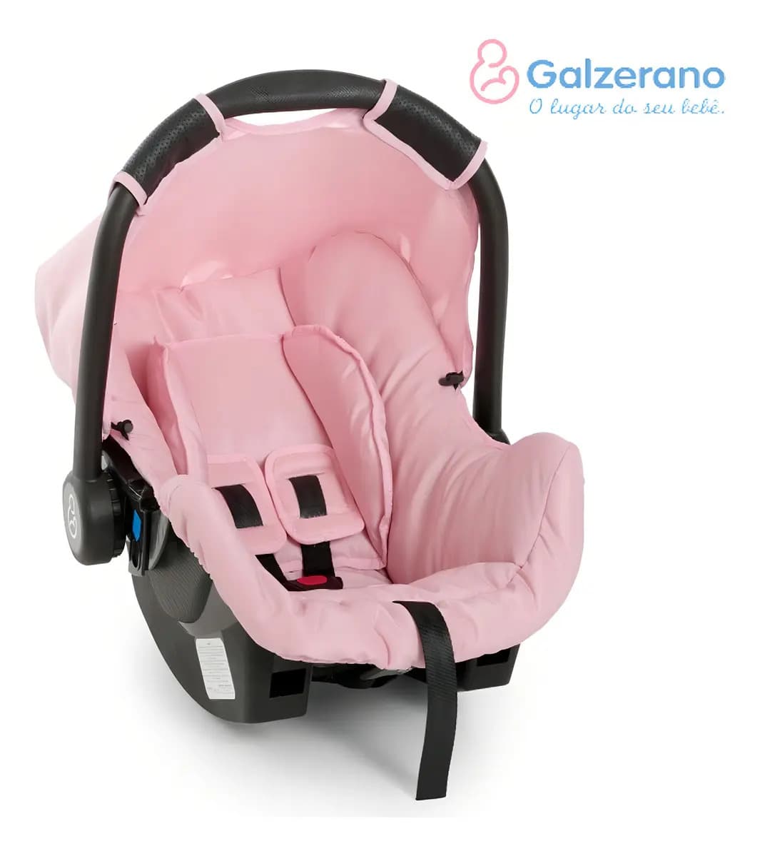 Conjunto Bebê Conforto Grid Rosa Com Base - Galzerano — imagem 3