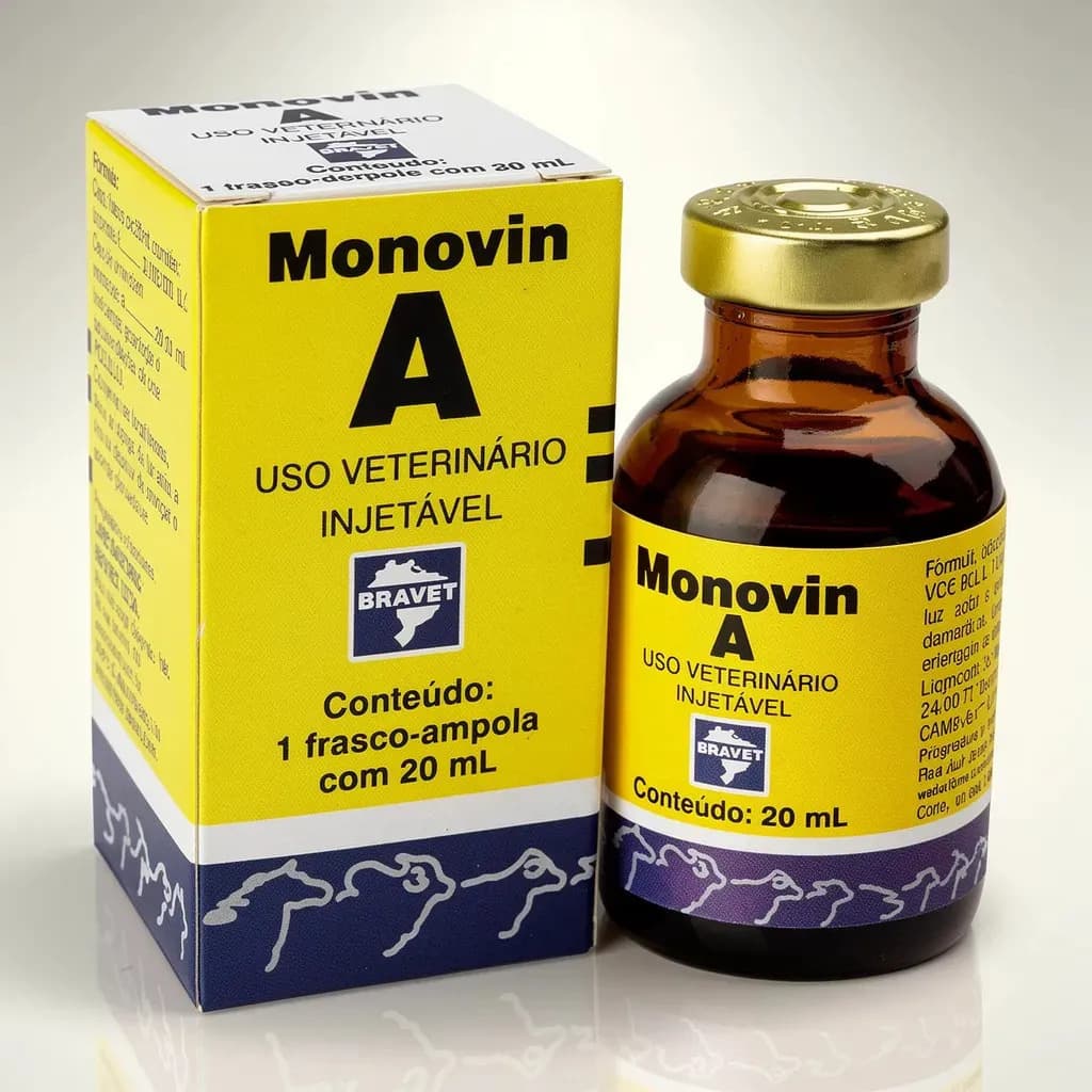 Medicamento Veterinário Bravet Monovin A Vitamina A 20 mL — imagem 4