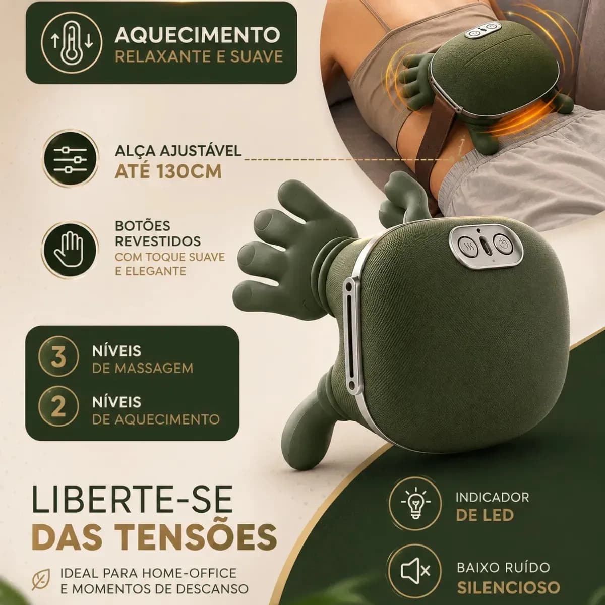 Massageador Mãozinha 3D Creator Brasil Elétrico e Sem Fio com Aquecimento — imagem 5