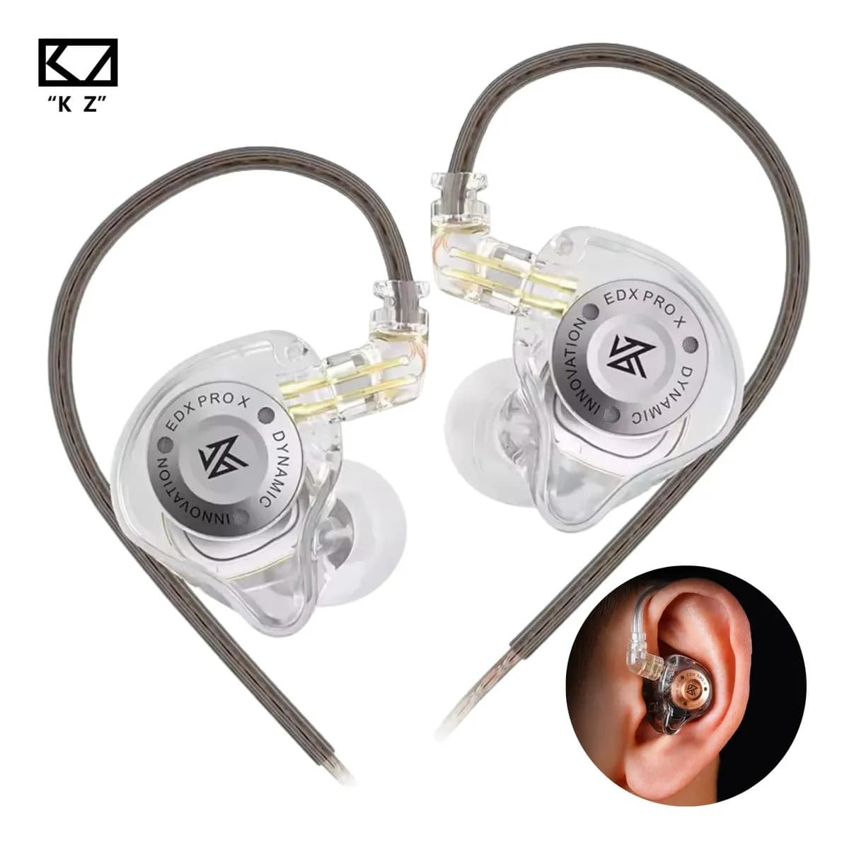Fone KZ EDX Pro Original Sem Microfone Retorno de Palco In Ear Monitor Auricular Músicos DJ Igrejas Cantores — imagem 7