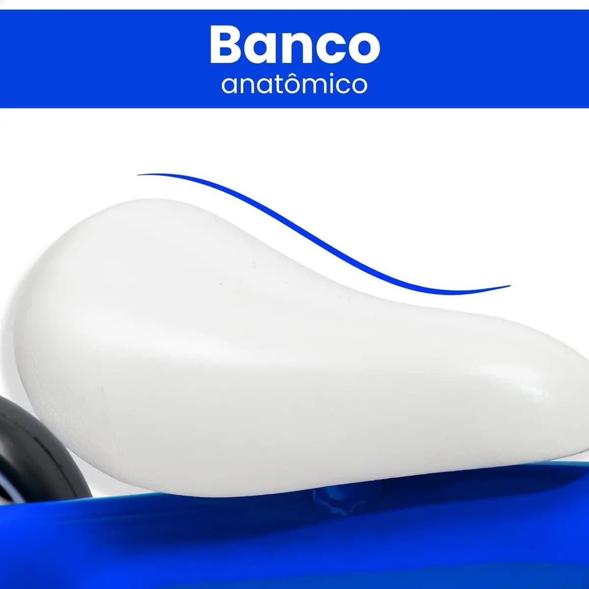 Bicicleta Infantil De Equilíbrio Sem Pedal Andador 4 Rodas Cor Azul — imagem 5