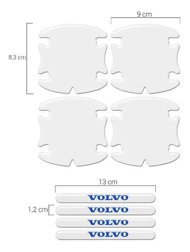 Adesivos Protetor Maçaneta Volvo Xc40 Xc60 Xc90 Resinado — imagem 2