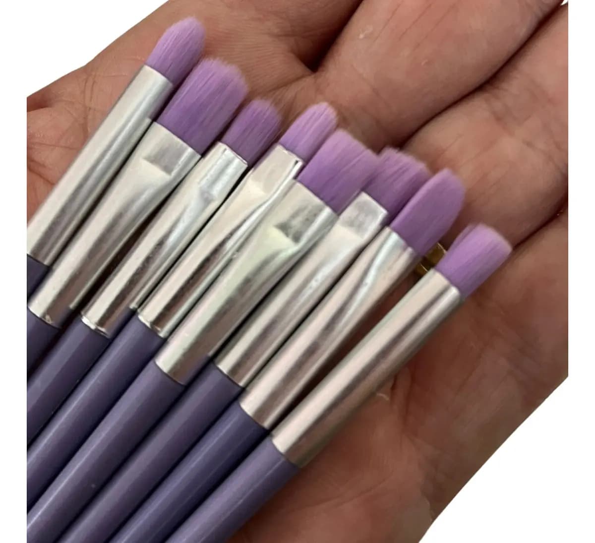 Kit Pincel De Maquiagem Com 13 Unidades Sombra Blush Cor Roxo — imagem 4