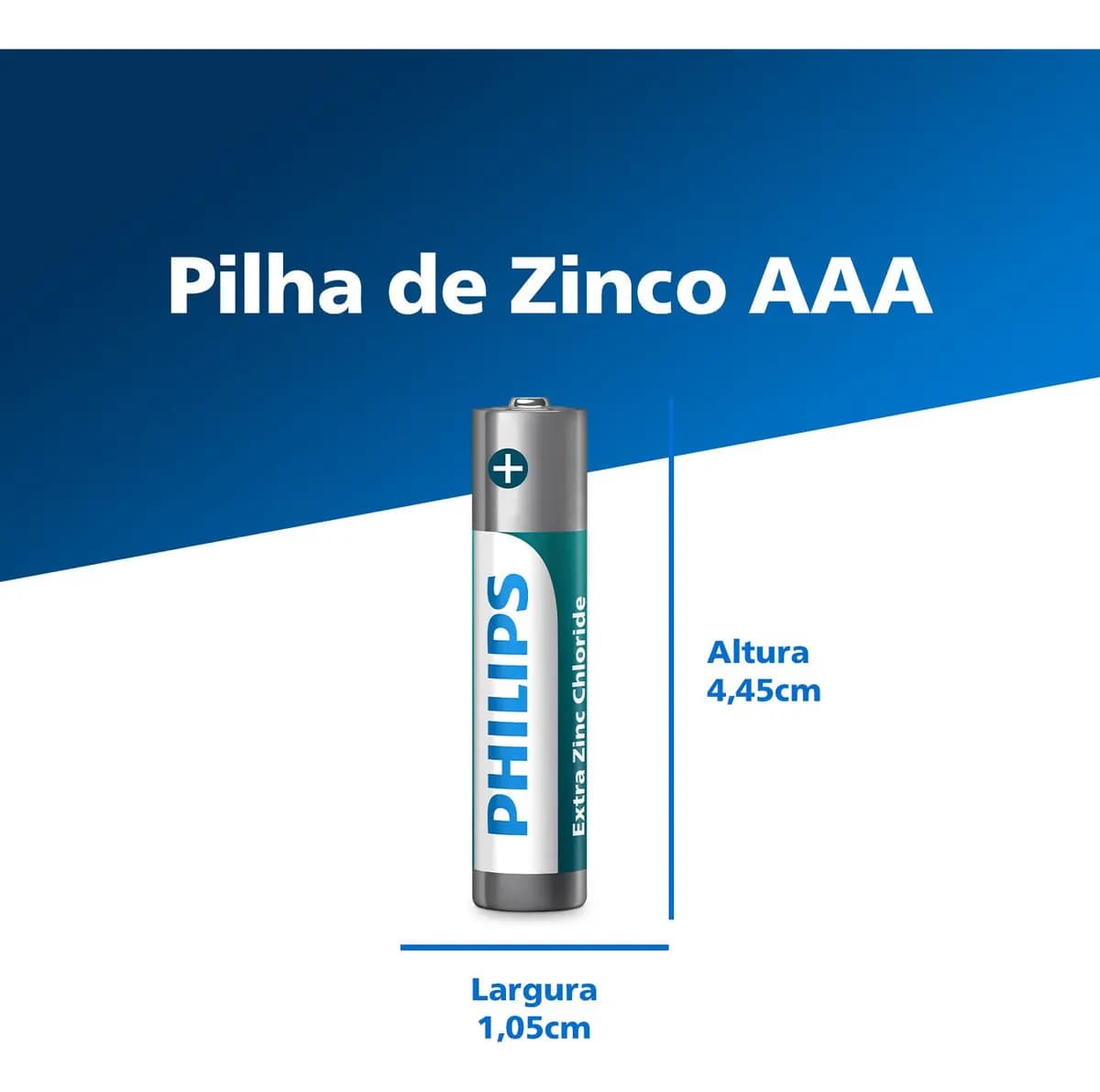 Pilha Zinco Aaa Philips Bateria Carvão Palito Tubo Kit 40 Un — imagem 3