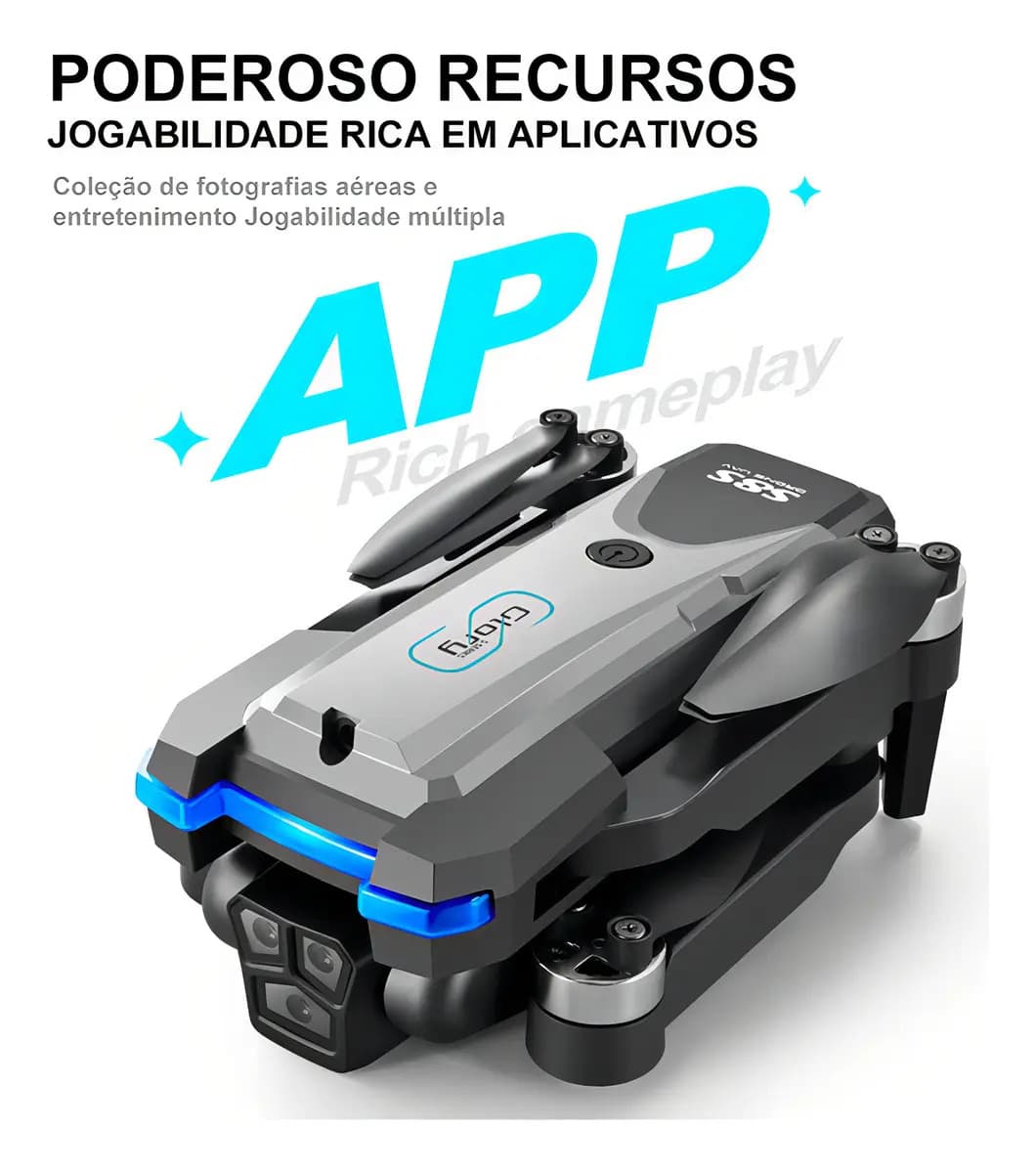 Mini Drone Genai S8S Com Câmera 1080P 2 Baterias Controle Remoto — imagem 4