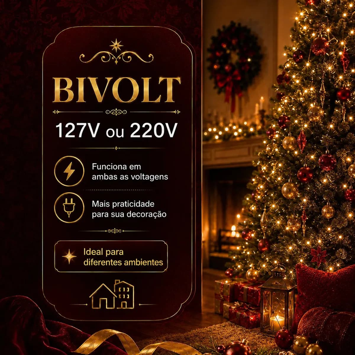 Strobo Natal 500 Leds Pisca 100 Flash 50m Prova D'água Bivolt Branco Quente — imagem 5