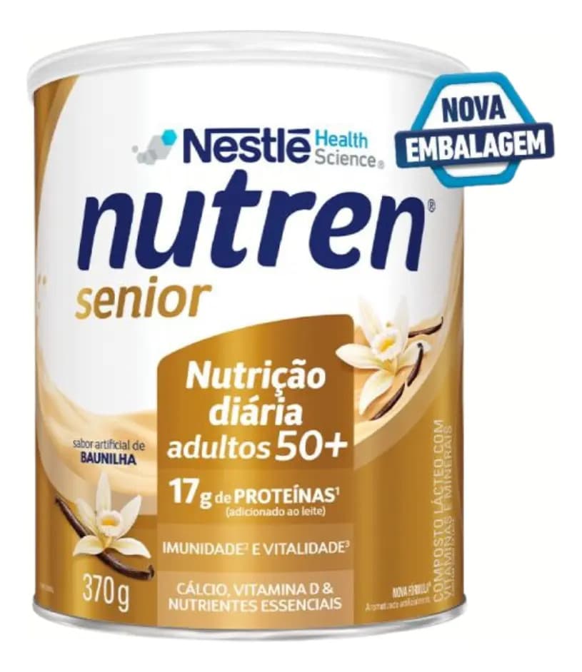 Nutren Senior Baunilha Nestlé 370g Nutrição Para Adultos 50+
