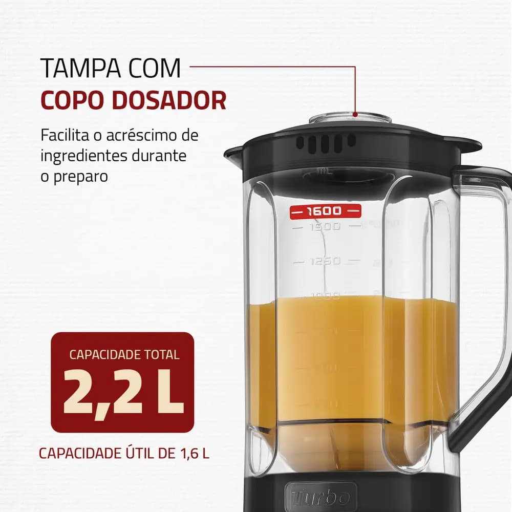 Liquidificador Pratic Turbo III, Mondial, 550W - L-93-BG — imagem 3