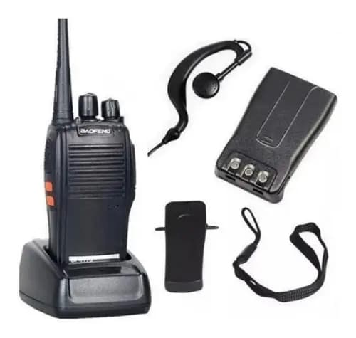 Kit 2 Walkie Talkie Bf-777s Radio Comunicador Com Fone De Longo Alcance Portátil Com Lanterna Integrada Cor Preto — imagem 6