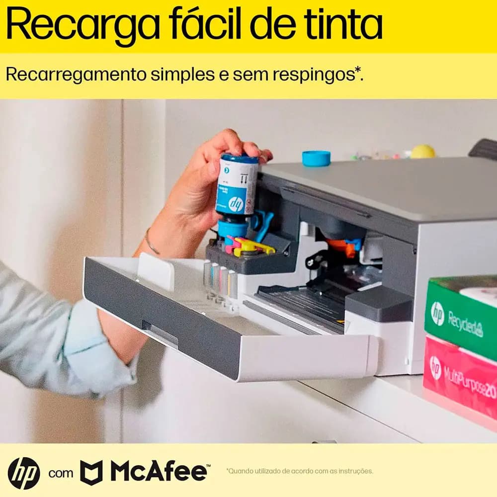 Impressora Multifuncional Hp Smart Tank 583 Tanque De Tinta Cor Branco E Cinza 127/220 — imagem 6