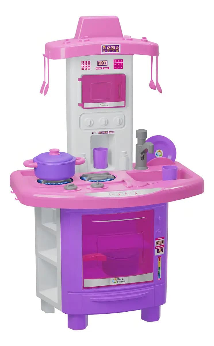Cozinha Infantil De Brinquedo Completa Sai Água + Acessórios Cor Roxo — imagem 2