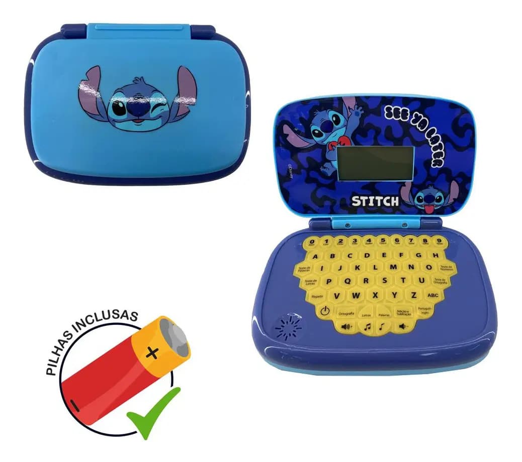 Laptop Infantil Educativo Candide Disney Stitch Bilíngue — imagem 5
