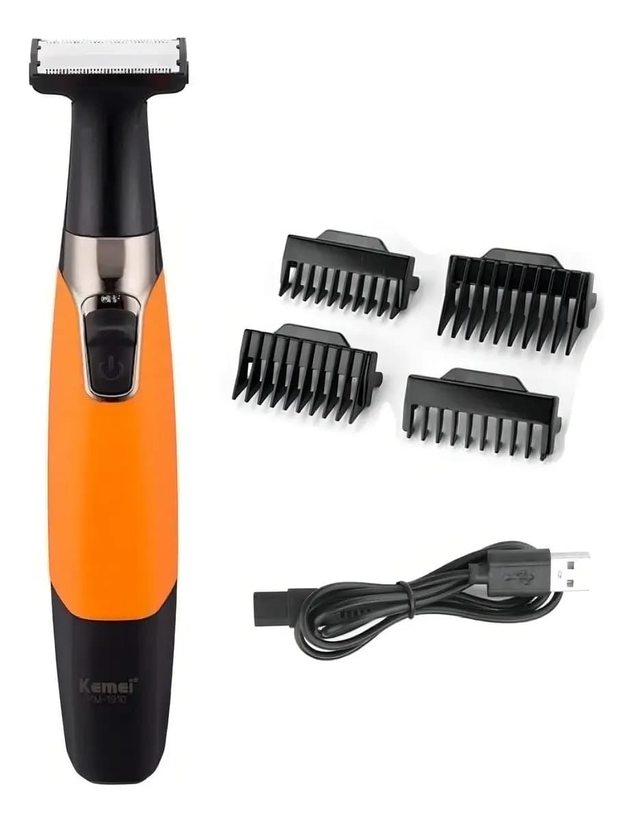Maquina Kemei Barbeador Km-1910 Usb A Prova Dágua — imagem 2