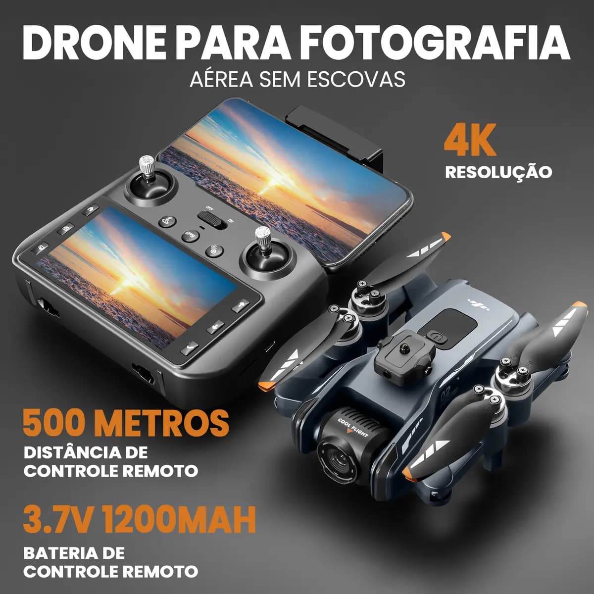 Drone Xt808 Com Tela Câmera Gps, Wi-fi Fpv Motor Brushless — imagem 4