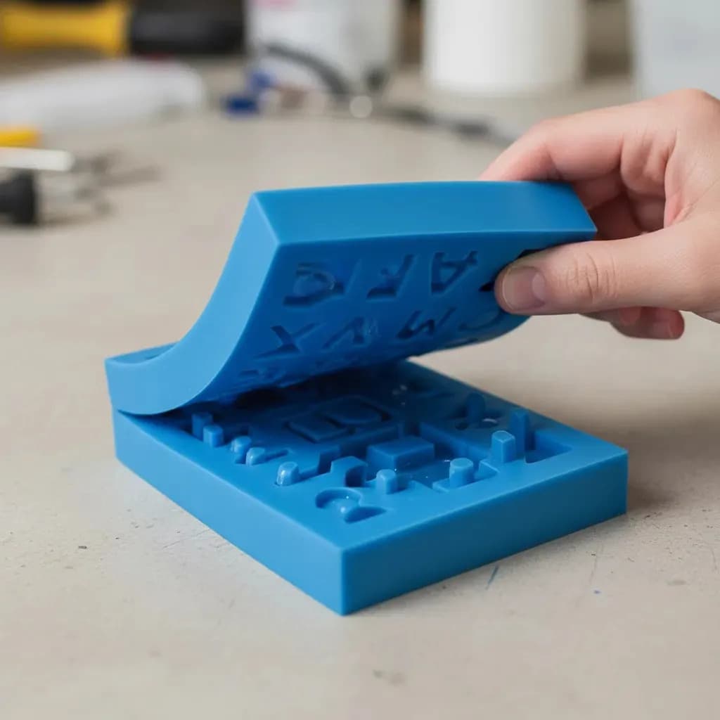 Borracha De Silicone Azul Alta Flexibilidade Para Moldes Com Catalisador Redelease - ML — imagem 6