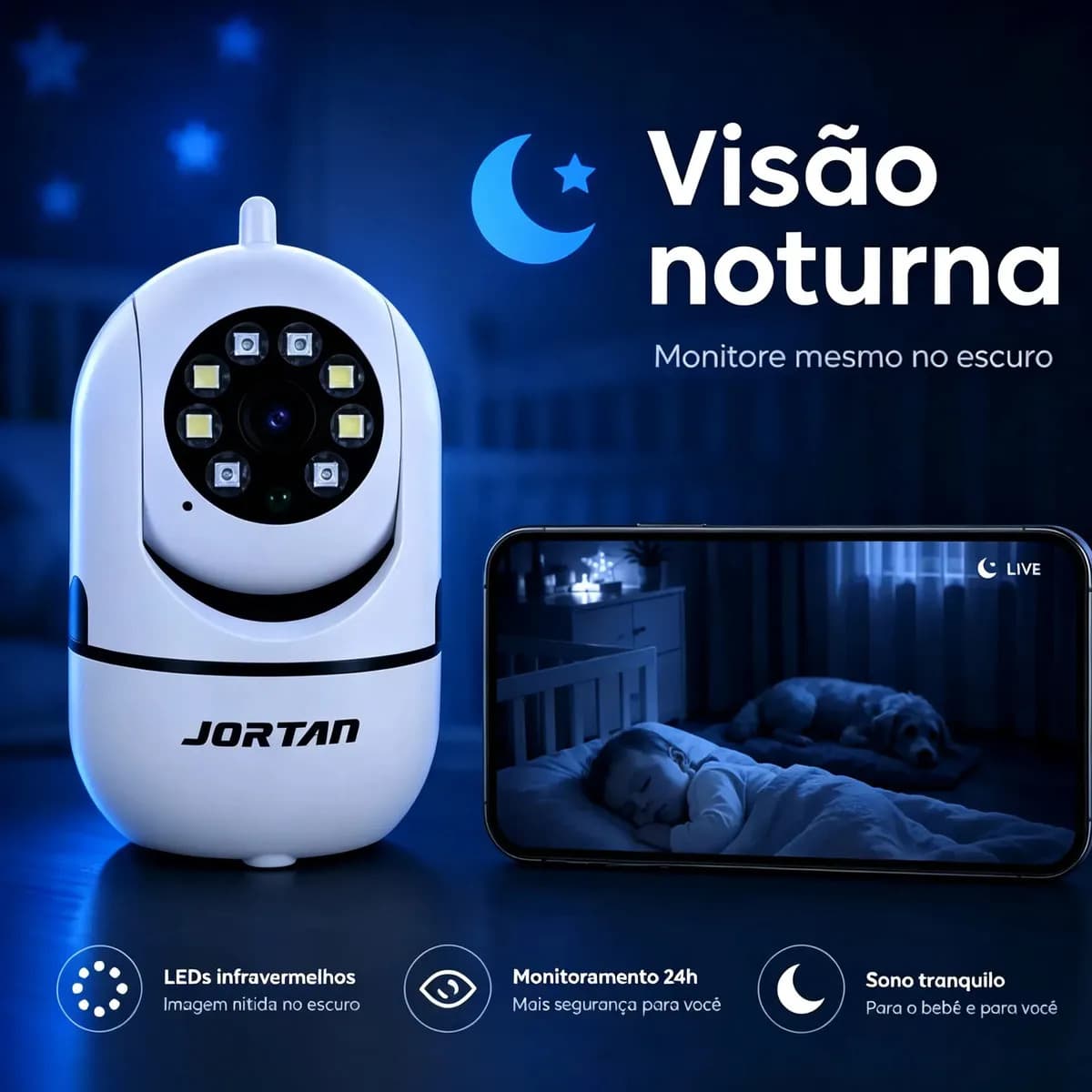 Mini Câmera Ip Wi-fi Yoosee Full Color Com Altotrack Cor Branco — imagem 5