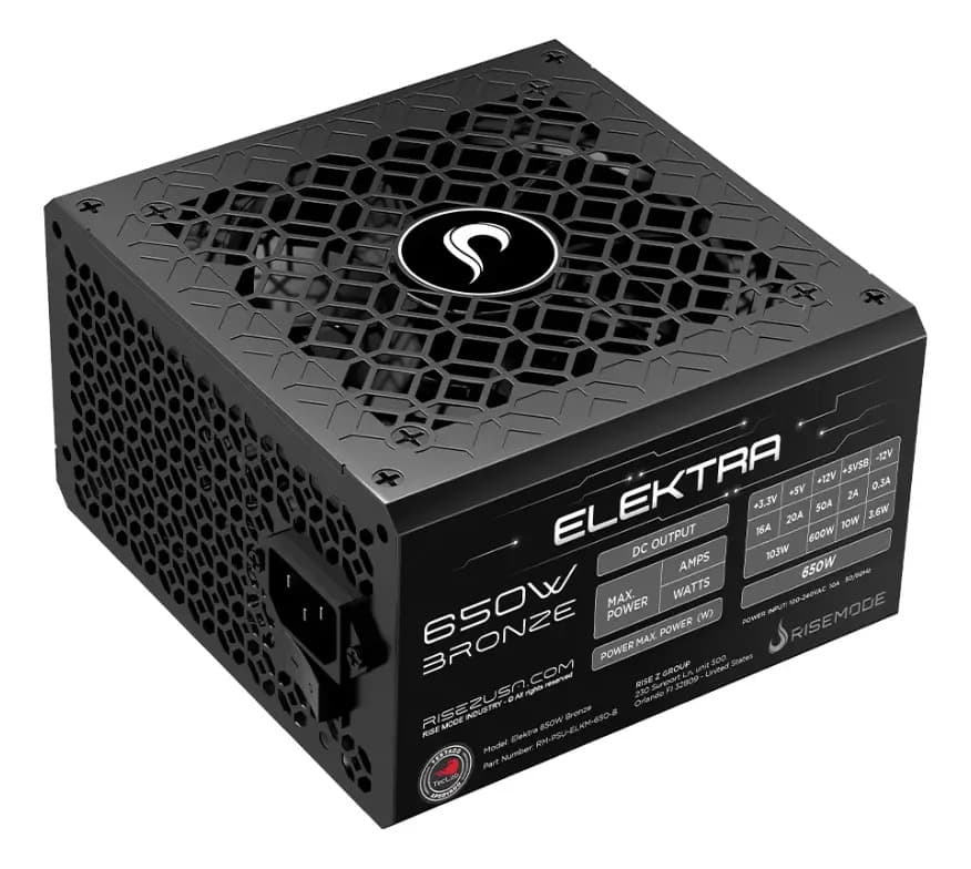 Fonte Gamer Rise Mode Elektra 650w Full Modular Selo Teclab Preto — imagem 2