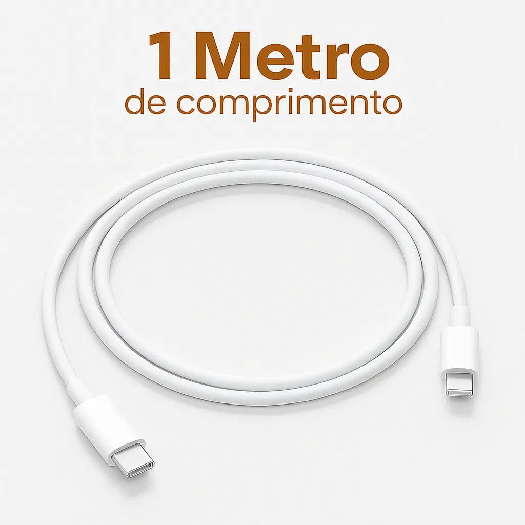 Cabo Carregador Turbo Tipo C Para iPhone 8 X Xr 11 12 13 14 Pro Max Cor Branco Dtimp — imagem 3