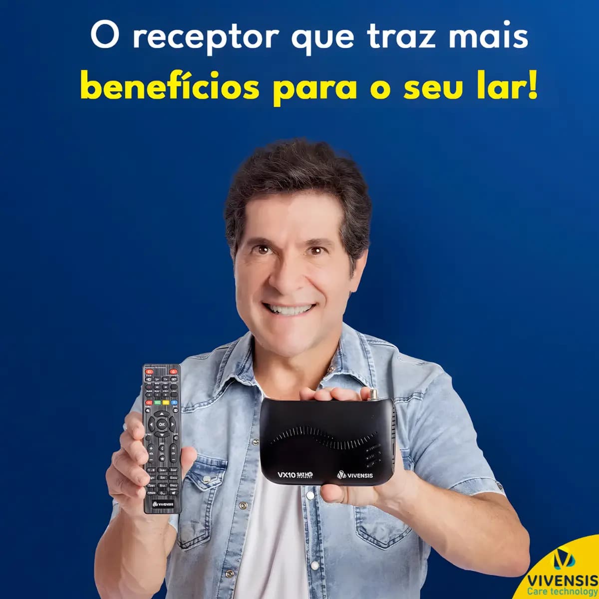 Receptor Vivensis VX10 Nova Parabolica TV Sem Mensalidade antena OI SKY Claro Vivo Cor Preto — imagem 5