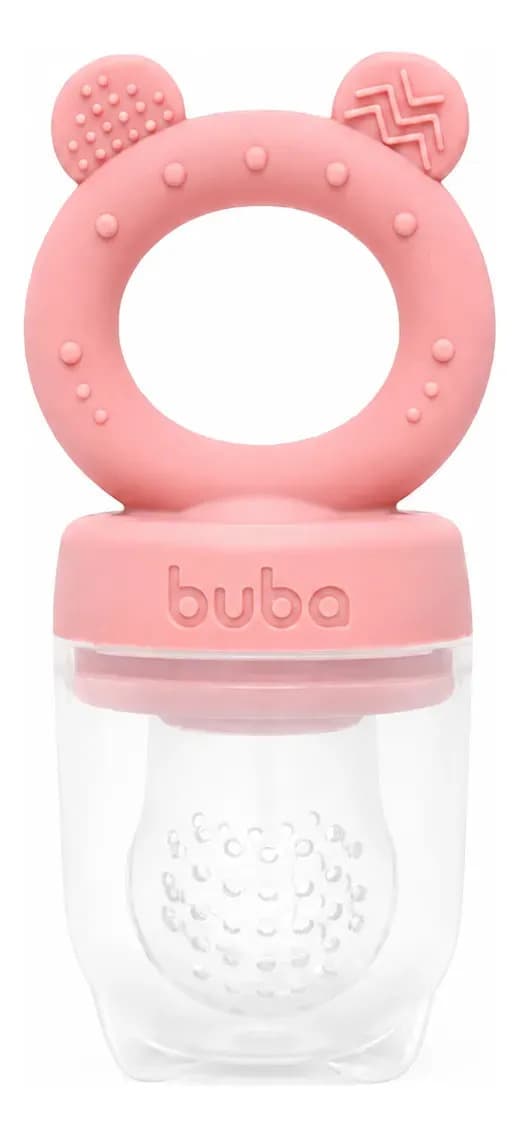 Porta Frutinhas Silicone Ursinho Rosa Lanchinho 18853 Buba — imagem 3