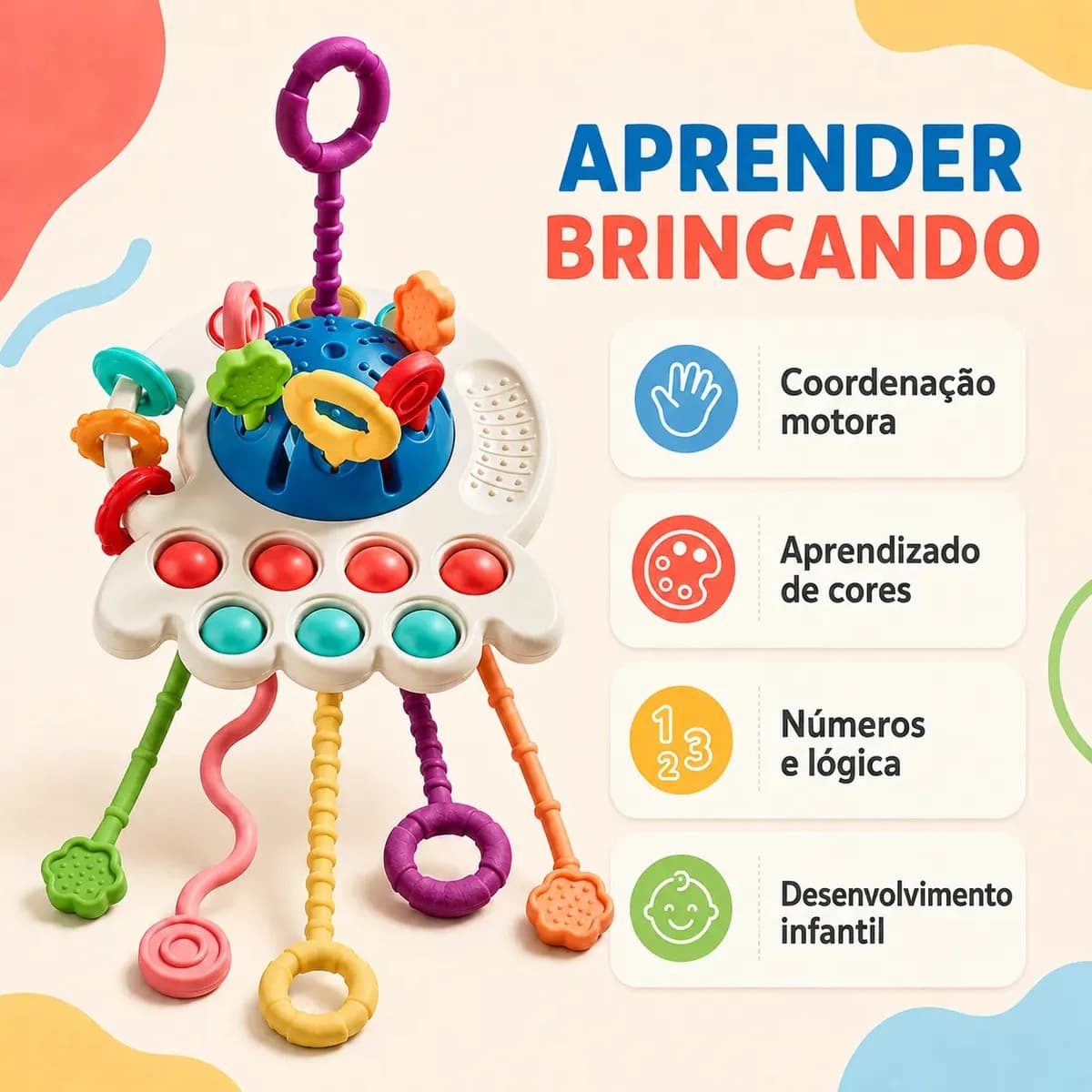 Brinquedo Montessori Polvo Azul Muntor Imports Sensorial Silicone Bebê — imagem 4