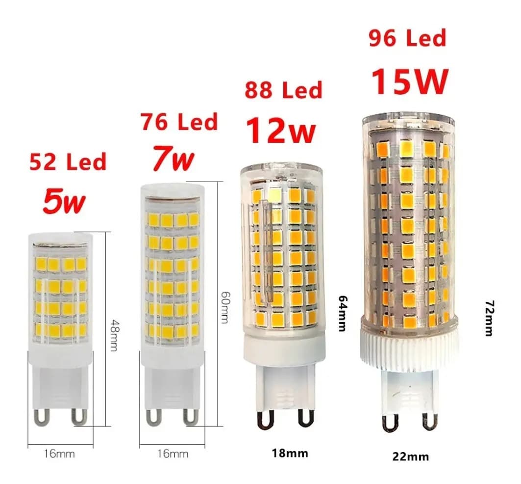 5 Lampada Led Halopim G9 12w 88 Led Lustre Arandela Cor da luz Branco-quente 12W Goldensky — imagem 3