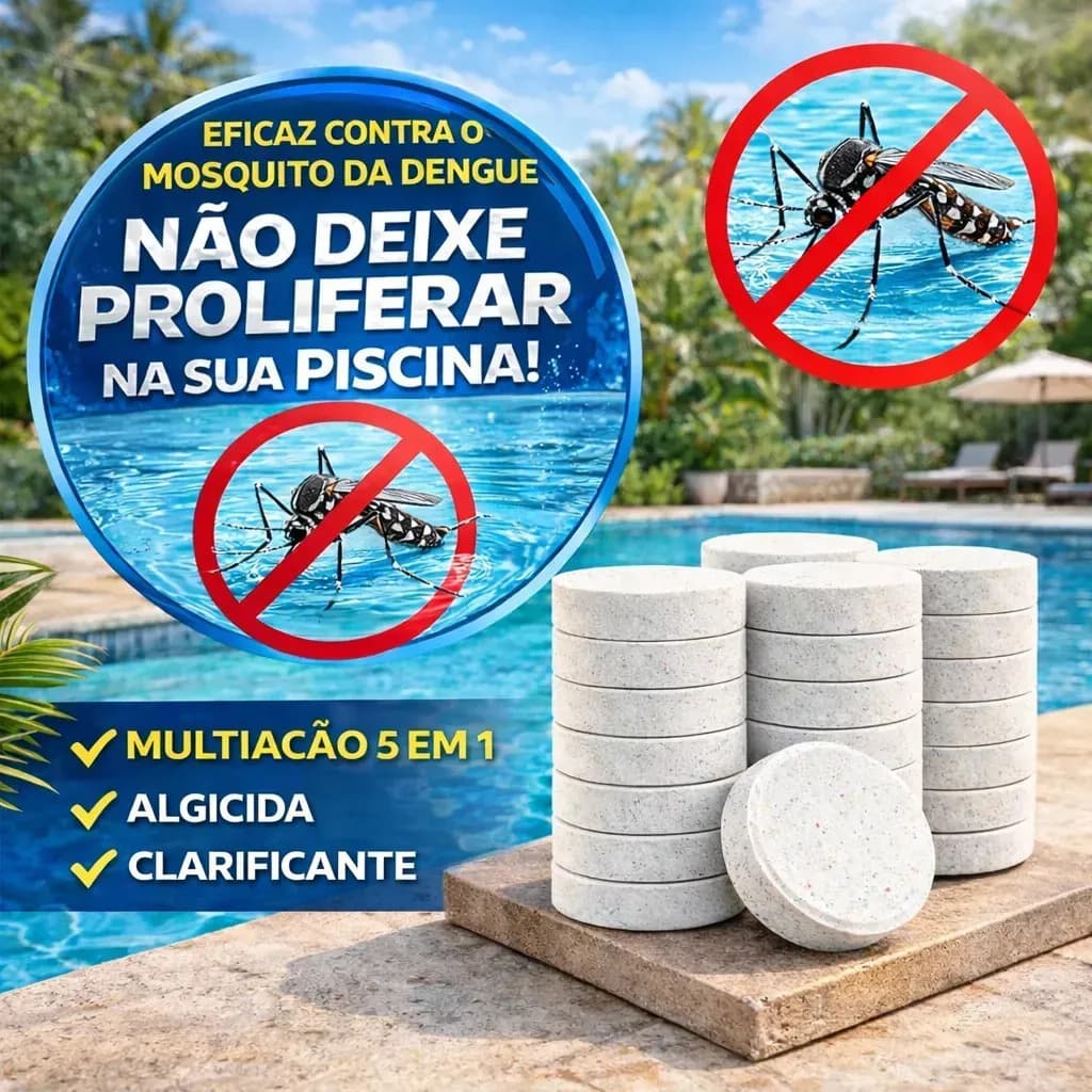 Kit 10 Tabletes Pastilha Penta 5x1 Hidroall 200gr Piscina — imagem 4