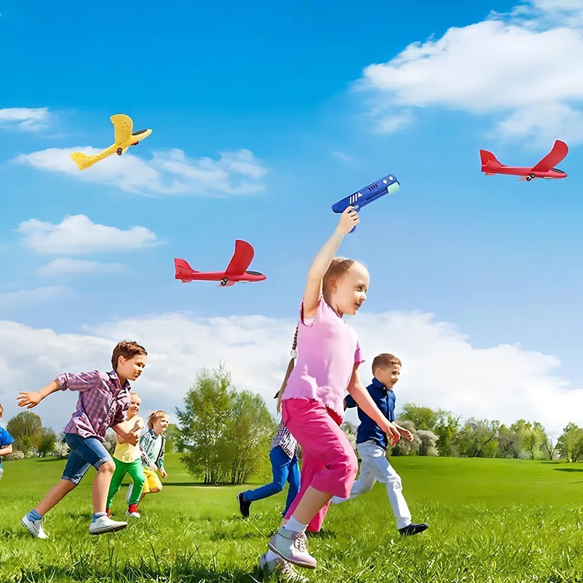Avião Planador Aeromodelo Super Jato WUCHILD LED 32cm Com Lançador — imagem 6