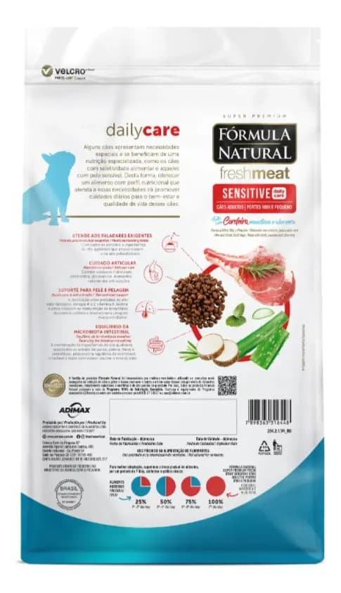 Ração P/caes Adultos Fresh Meat Sensitive Min E Peq 1kg — imagem 4