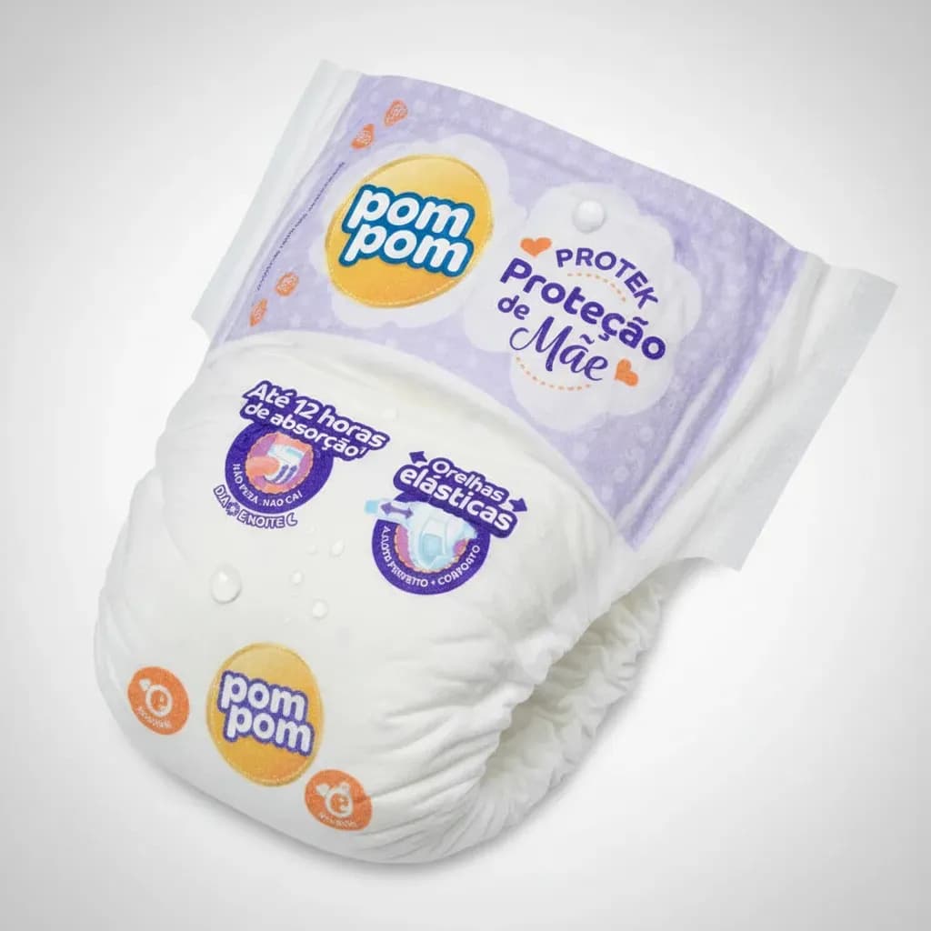 Fraldas Pom Pom Protek M x 48 unidades — imagem 4
