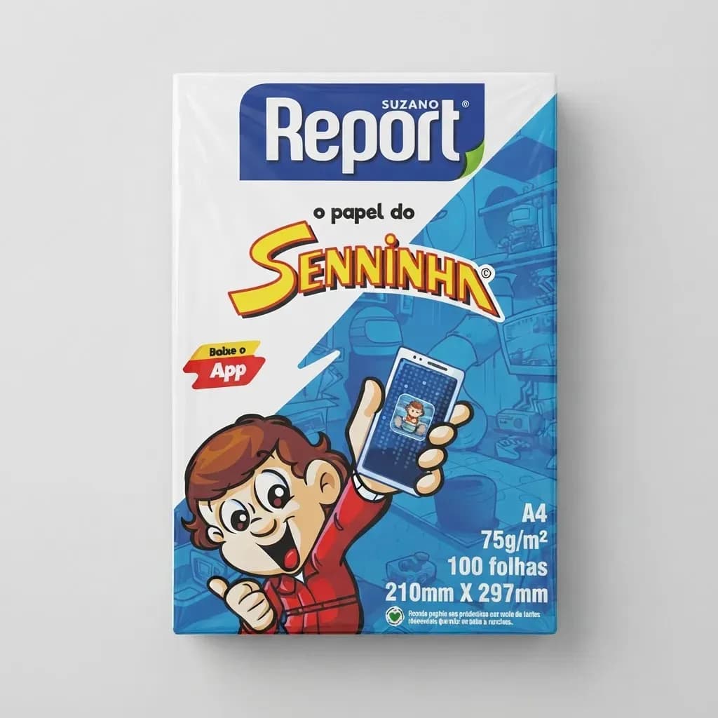 Papel Sulfite Report A4 100 Folhas Seninha Branco 75g Suzano — imagem 2