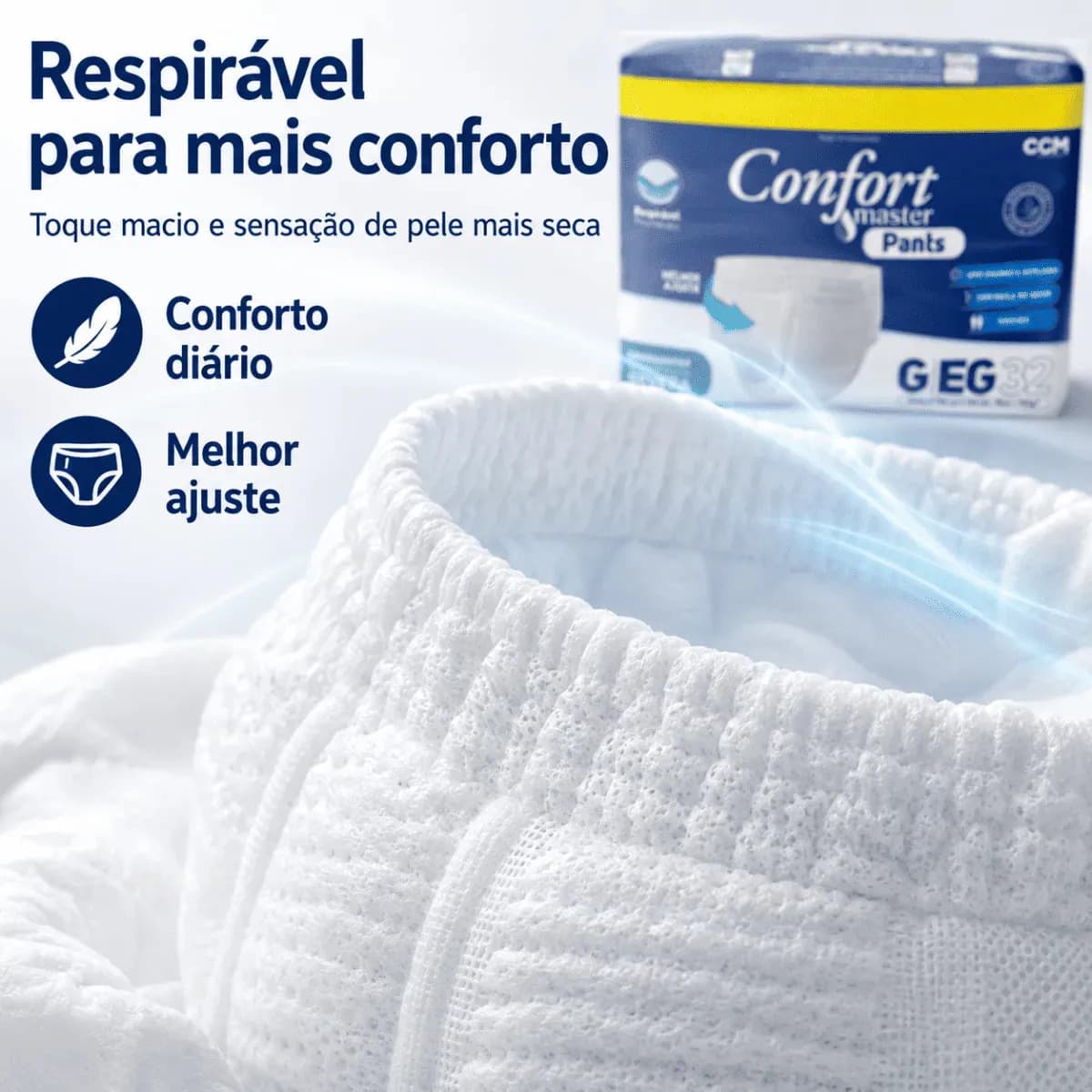 Fralda Geriátrica Pants ConfortMaster Noturna Severa G/EG x 32 un — imagem 3