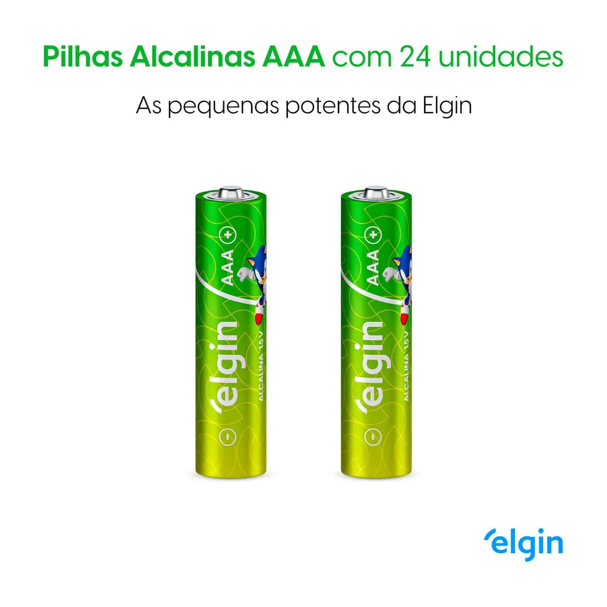 Kit 24 Pilhas Baterias AAA Elgin Palito Alcalina — imagem 3