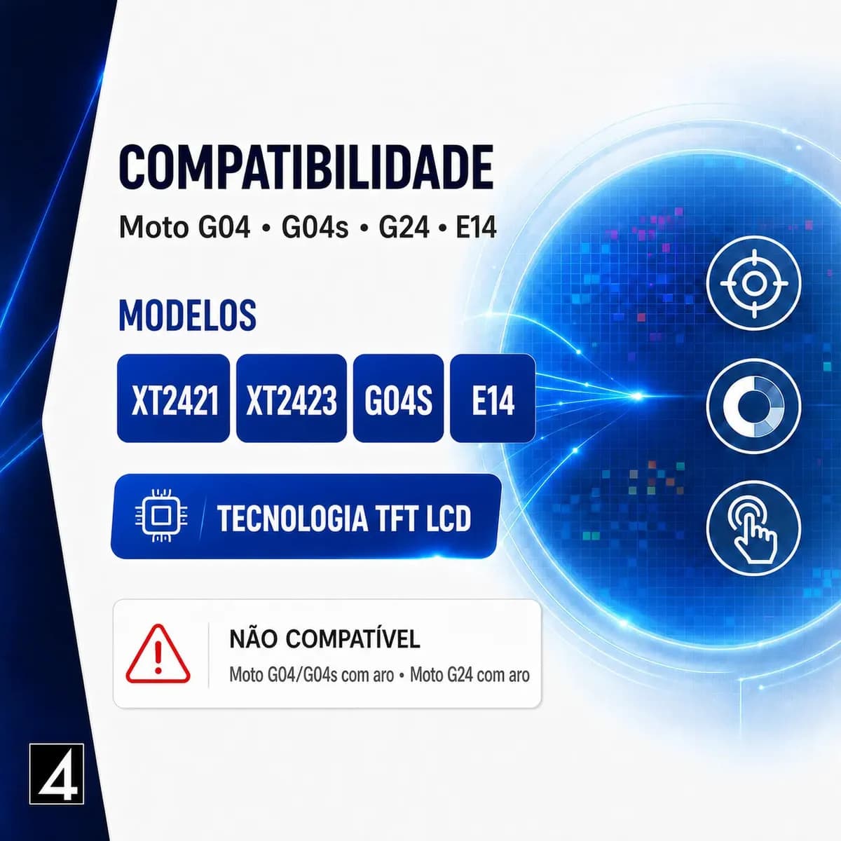 Tela Compatível Moto G04 G04s G24 E14 Top + Brinde / Frontal Display Lcd Touch Módulo 4 STORE PREMIUM — imagem 2