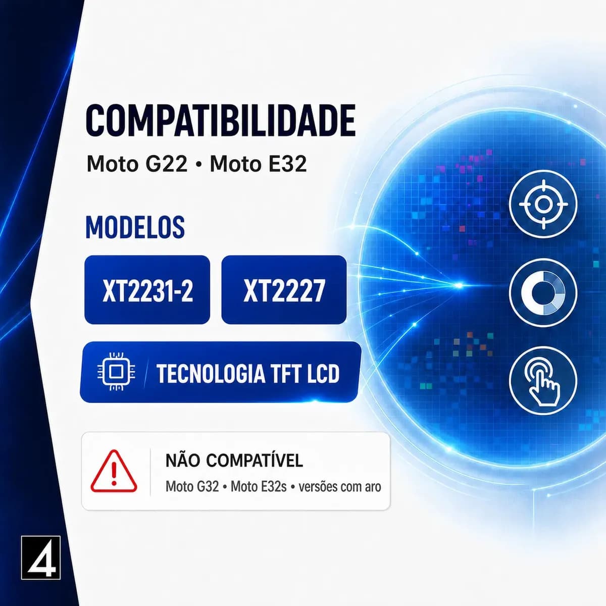 Tela Compatível Moto G22 e Moto E32 Top + Brinde / Frontal Display Lcd Touch Módulo 4 STORE PREMIUM — imagem 2