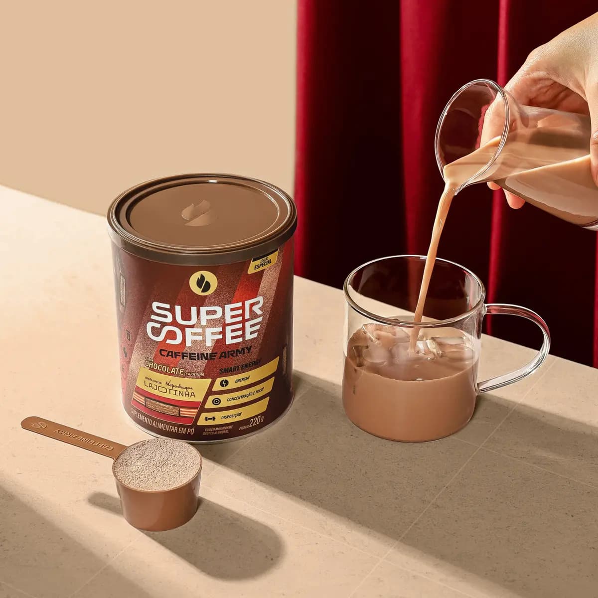 Supercoffee Lajotinha Classic Size 220g Caffeine Army Chocolate — imagem 3