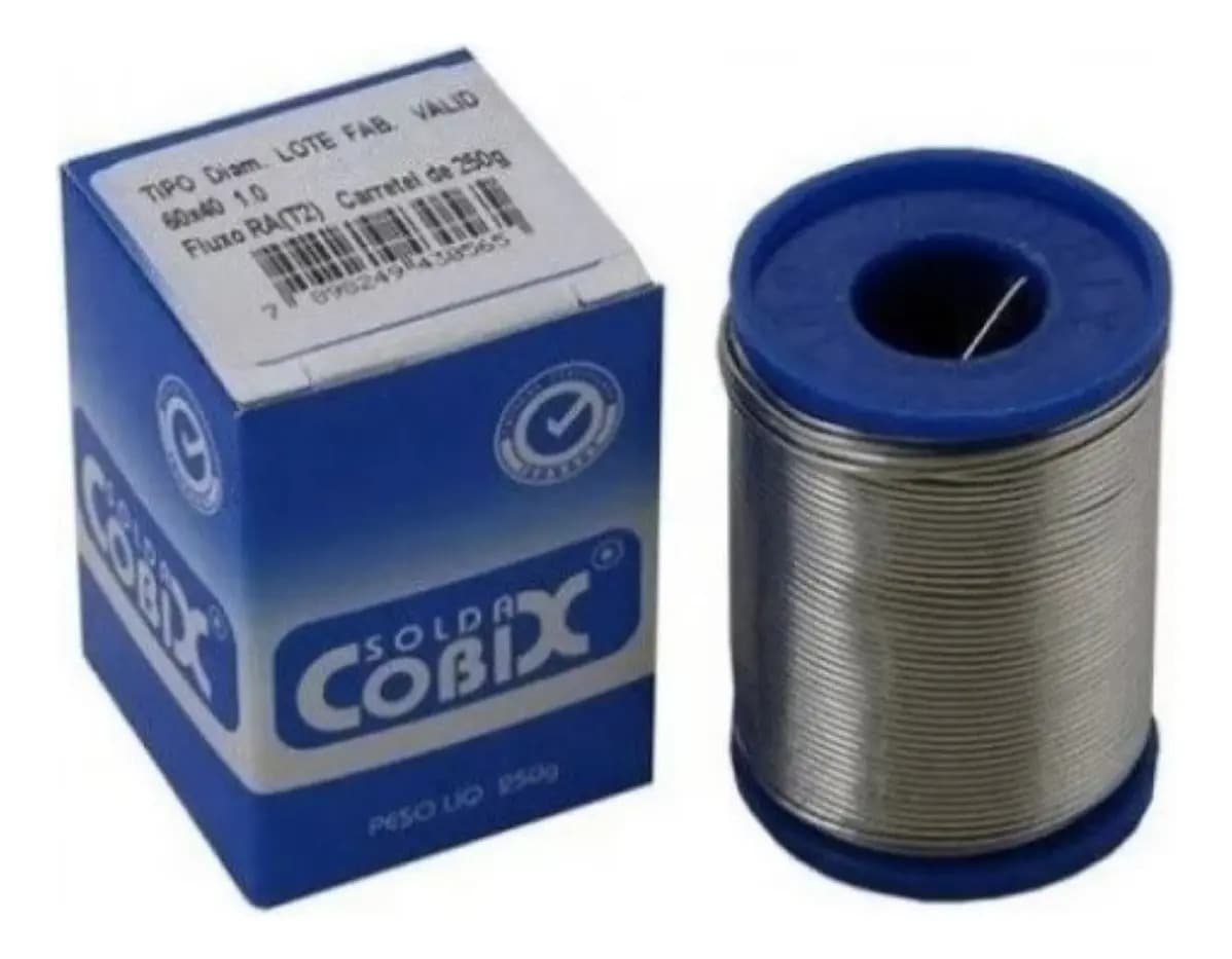 Fio de Solda Estanho 1.0mm Cobix 250g 60x40 Eletrônica Precisão — imagem 4