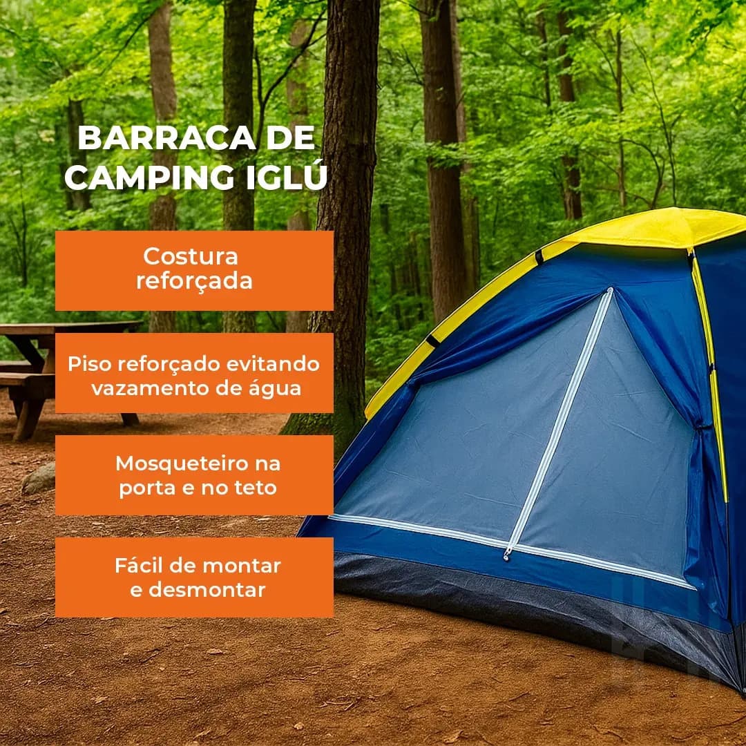 Barraca De Camping Para 4 Até Pessoas Acampamento Homefy — imagem 6