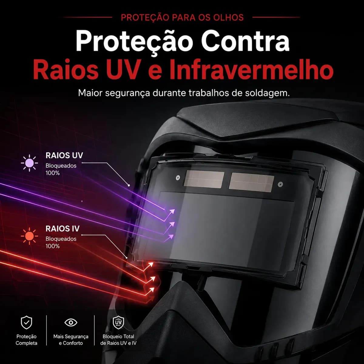 Eps-5633 Máscara De Solda Escurecimento Automático Profissional Regulável — imagem 3