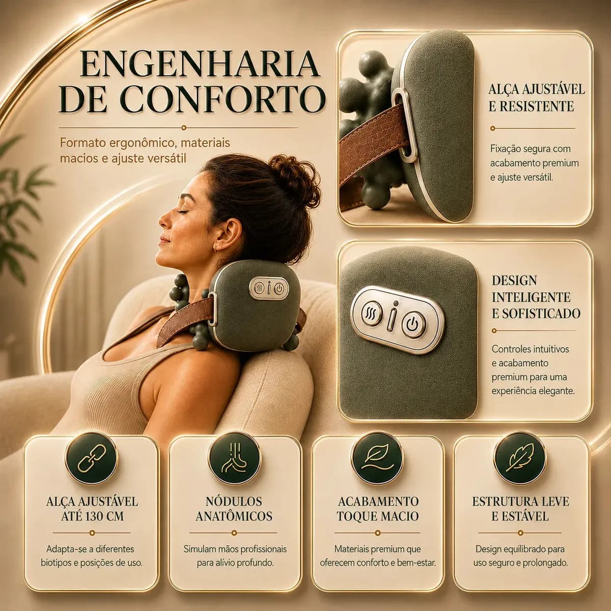 Massageador Elétrico para Pescoço e Ombros com Aquecimento DOK MEDICAL SUPPLIES — imagem 5
